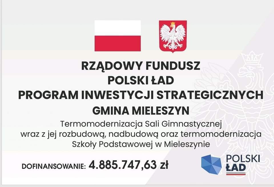 Zdjęcie do Termomodernizacja sali gimnastycznej wraz z jej rozbudową, nadbudową oraz termomodernizacją Szkoły Podstawowej w Mieleszynie