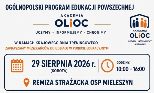 Zdjęcie do ZAPROSZENIE DO UDZIAŁU  W KRAJOWYM DNIU TRENINGOWYM  AKADEMII OLiOC