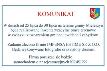 Komunikat o inwentaryzacji