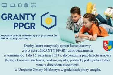 Termin okazania laptopów GRANTY PPGR